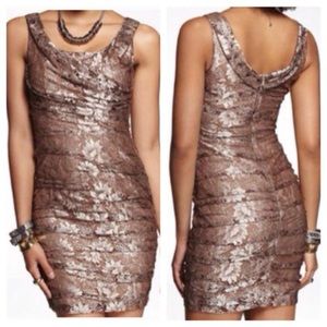 NWT Express Gold Dress SZ 12